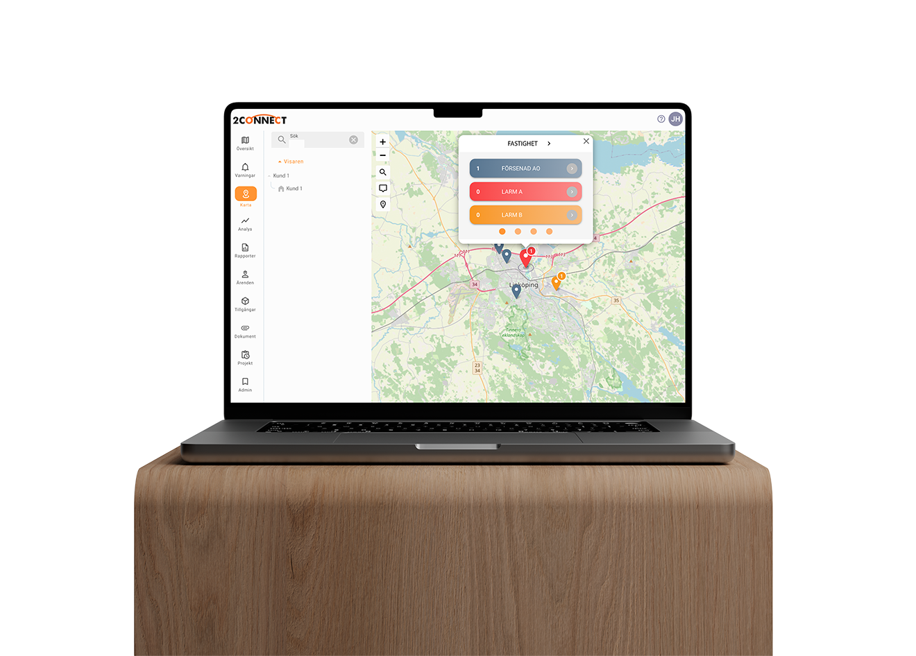 2Connect laptop view.